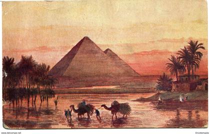 CPA - Carte postale - Egypte - Gizeh - Les pyramides (CP1002)