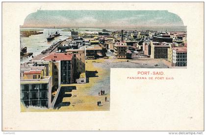 ( CPA EGYPTE )  PORT-SAÏD  /  Panorama de Port-Saïd  -