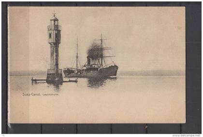 Egypte - Suez Canal - Leuchtthurm - Bateau