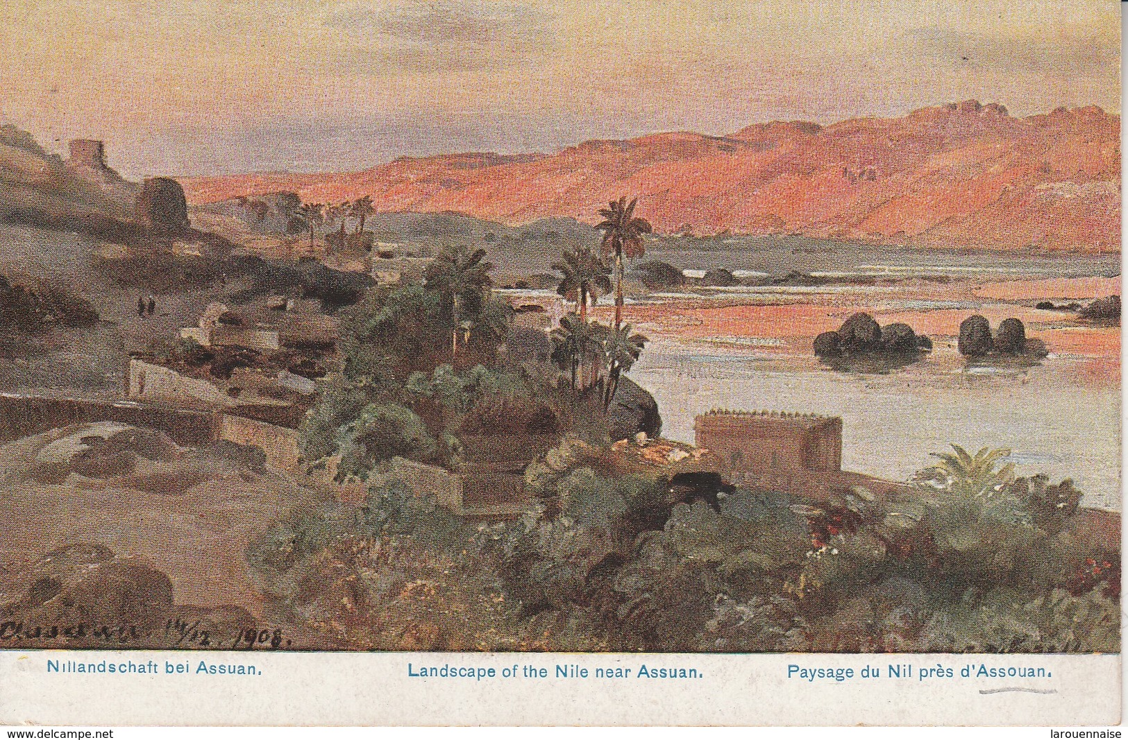 Egypte - ASSOUAN - Paysage du Nil près d' Assouan