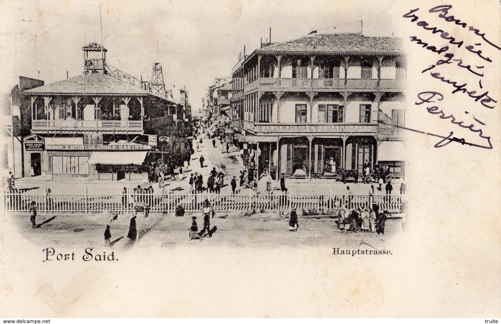 EGYPTE PORT-SAID HAUPTSRASSE (CARTE PRECURSEUR)