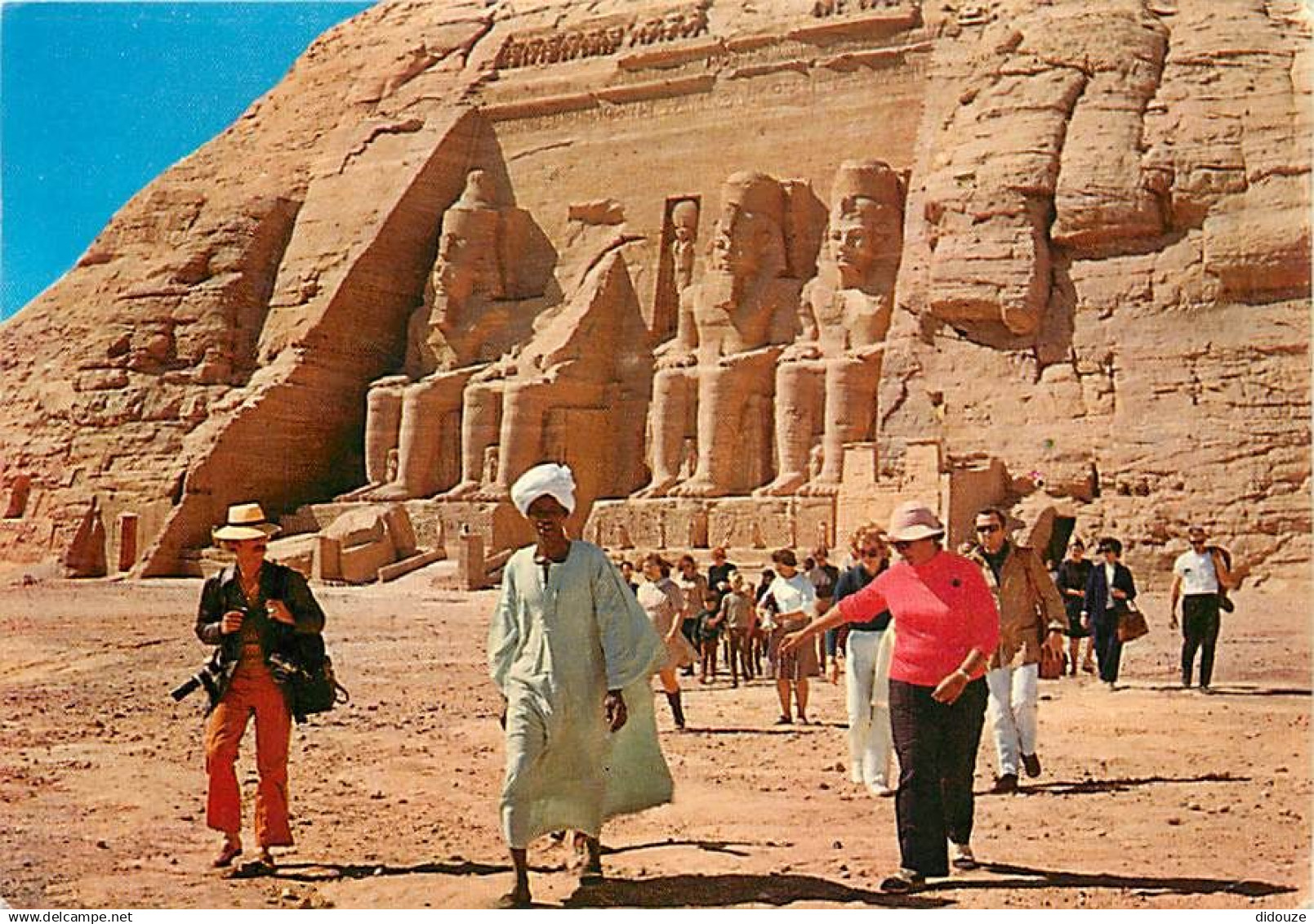 Egypte - Temples d'Abou Simbel - Abu Simbel - Abou Simbel Rock Temple of Ramses II - Partial View of the Gigantic statue