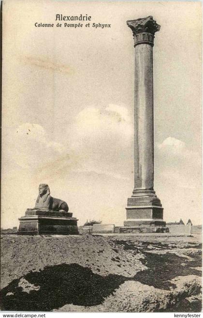 Alexandria - Colonne de Pompee et Sphynx