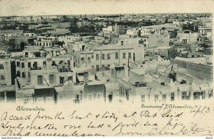 PC CPA EGYPT, ALEXANDRIE, PANORAMA ALEXANDRIE, VINTAGE POSTCARD (b8770)