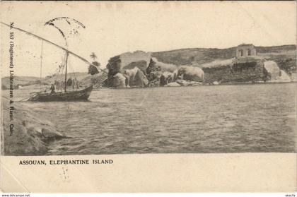 PC EGYPT, ASSOUAN, ELEPHANTINE ISLAND, Vintage Postcard (b30928)