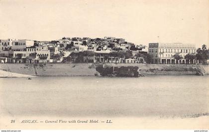 Egypt - ASWAN - General view with Grand Hotel - Publ. Levy L.L. 28