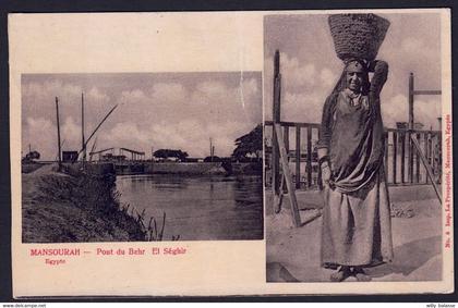 +++ CPA - Afrique - Egypte - MANSOURAH - Pont du Bahr El Seghir  //