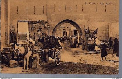 Egypte - Le Caire - Une rue arabe - attelage