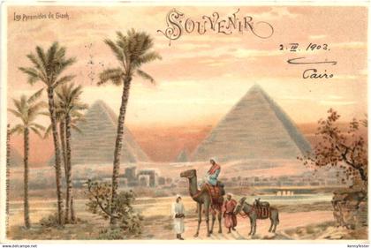 Egypt - Pyramides - Litho