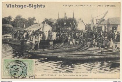 Bingerville / Ivory Coast: Débarcadère Au 14 Juillet (Vintage PC 1914)