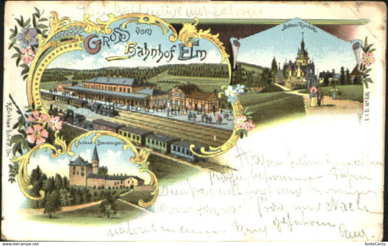 Elm GL Elm Bahnhof Schloss  x 1903