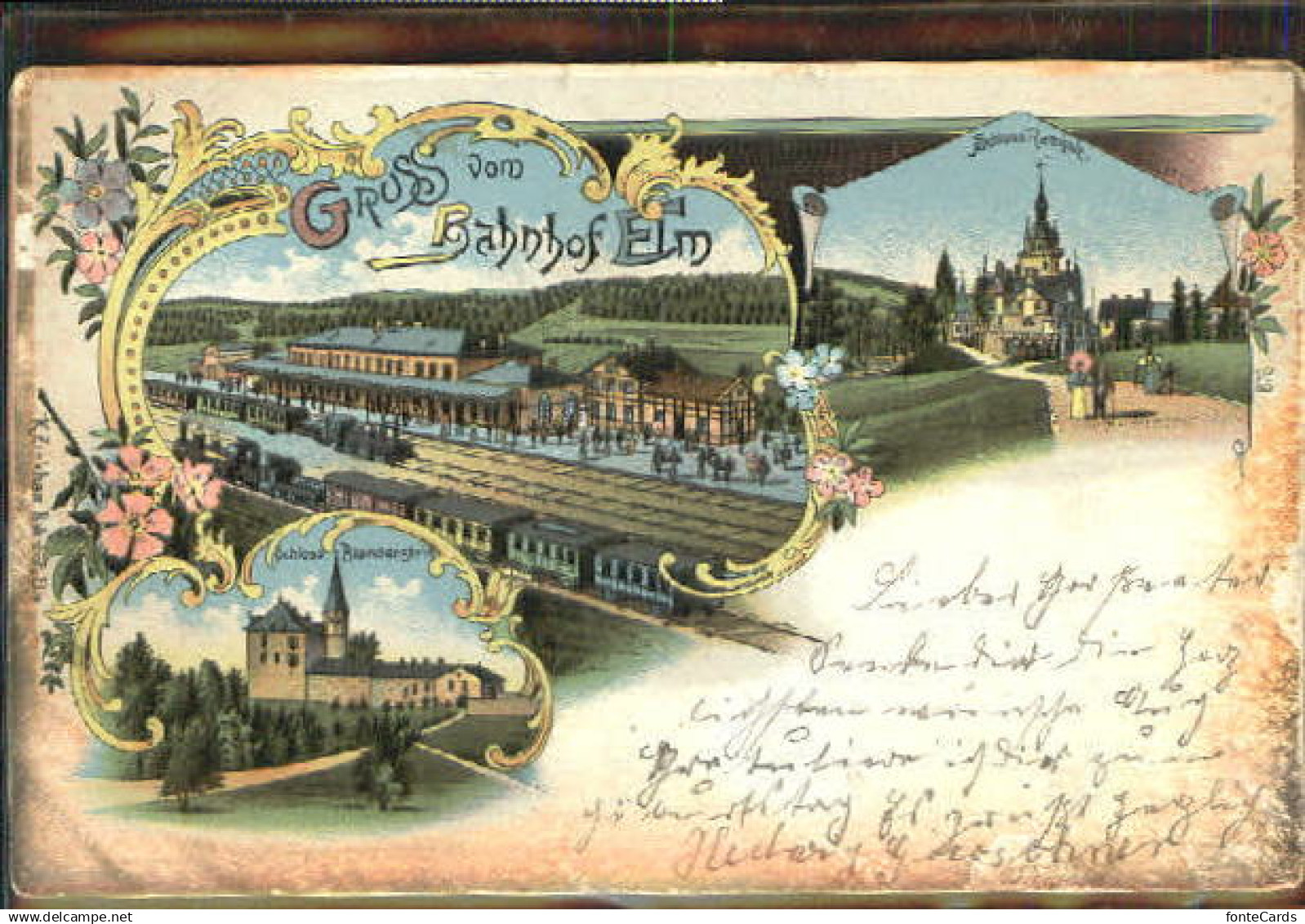 Elm GL Elm Bahnhof Schloss x 1903