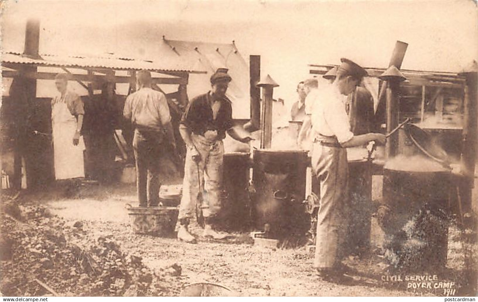 England - DOVER - Field kitchen in Dover Camp, Civil Service - Year 1911