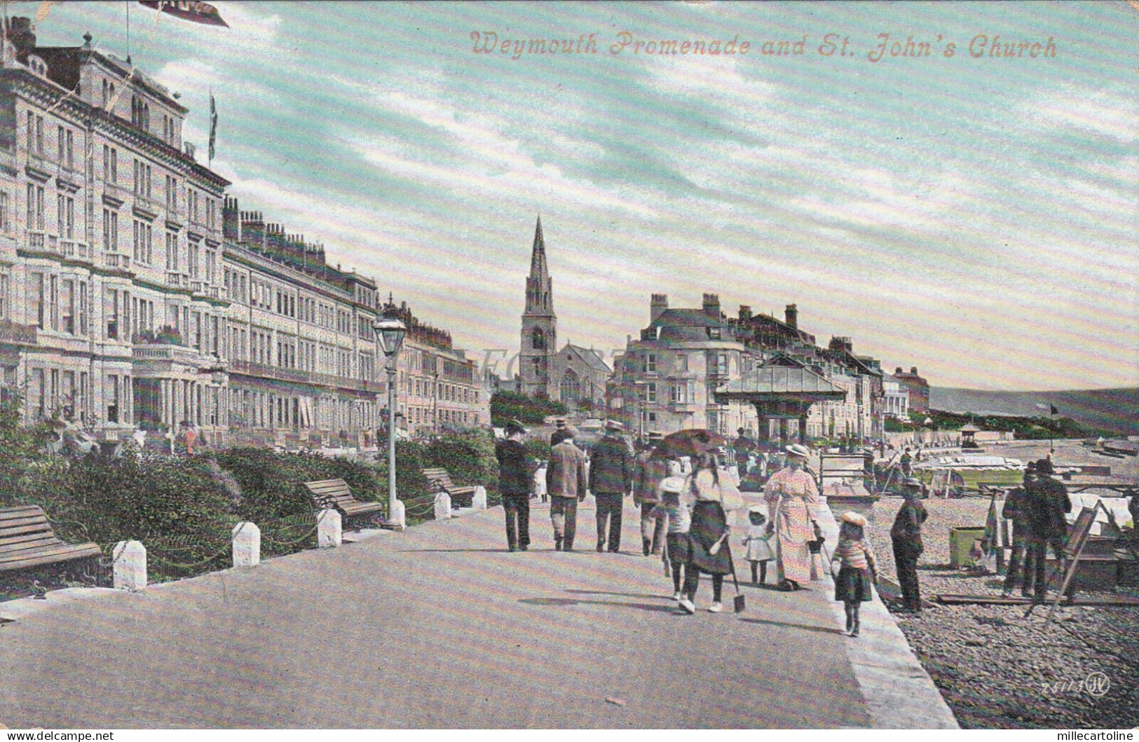 ENGLAND - Weymouth Promenade and St. John's Church