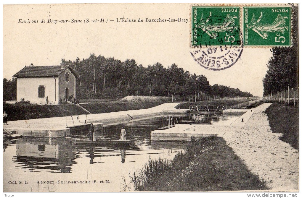 ENVIRONS DE BRAY-SUR-SEINE L'ECLUSE DE BAZOCHES-LES-BRAY  ANIMEE