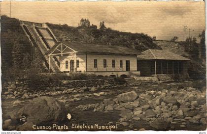 PC CPA ECUADOR, CUENCA, PLANTA ELECTRICA MUNICIPAL, Vintage Postcard (b22361)