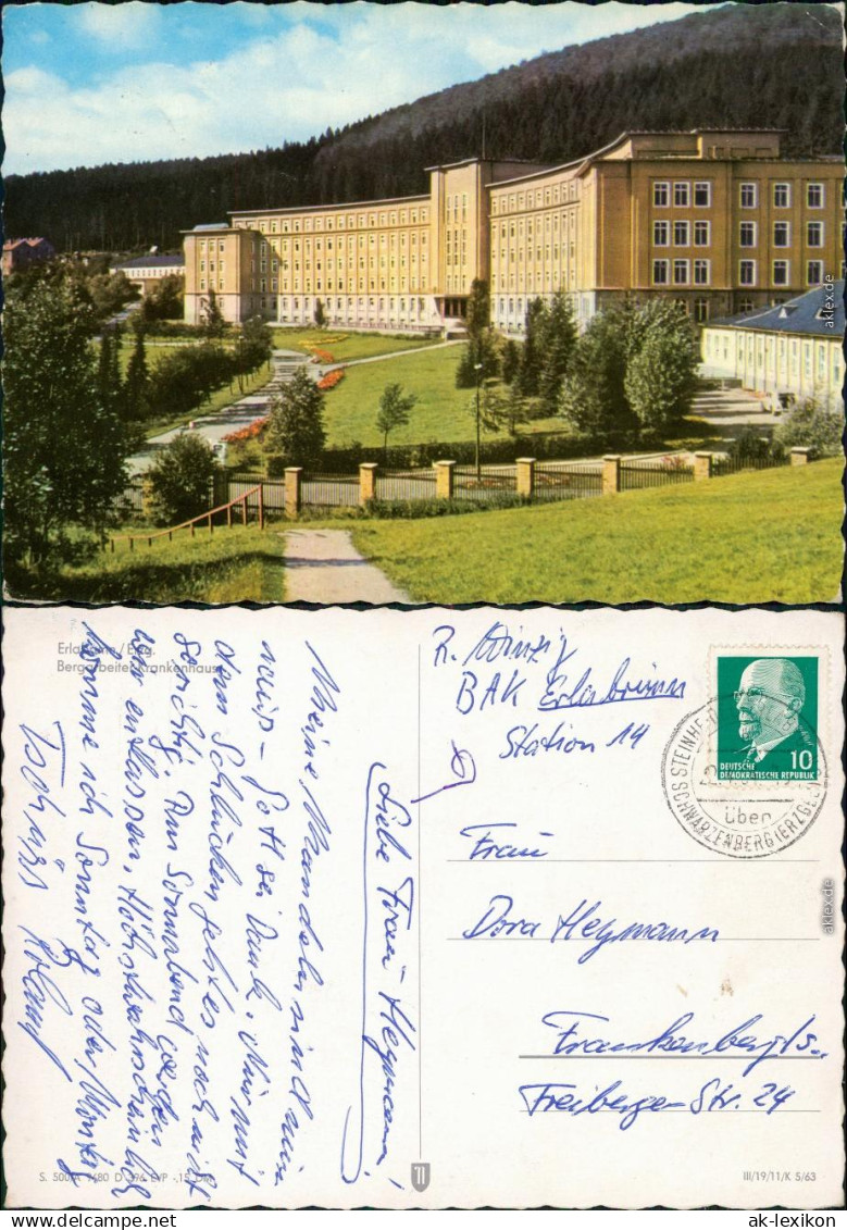 Erlabrunn-Breitenbrunn (Erzgebirge) Bergarbeiterkrankenhaus  1963