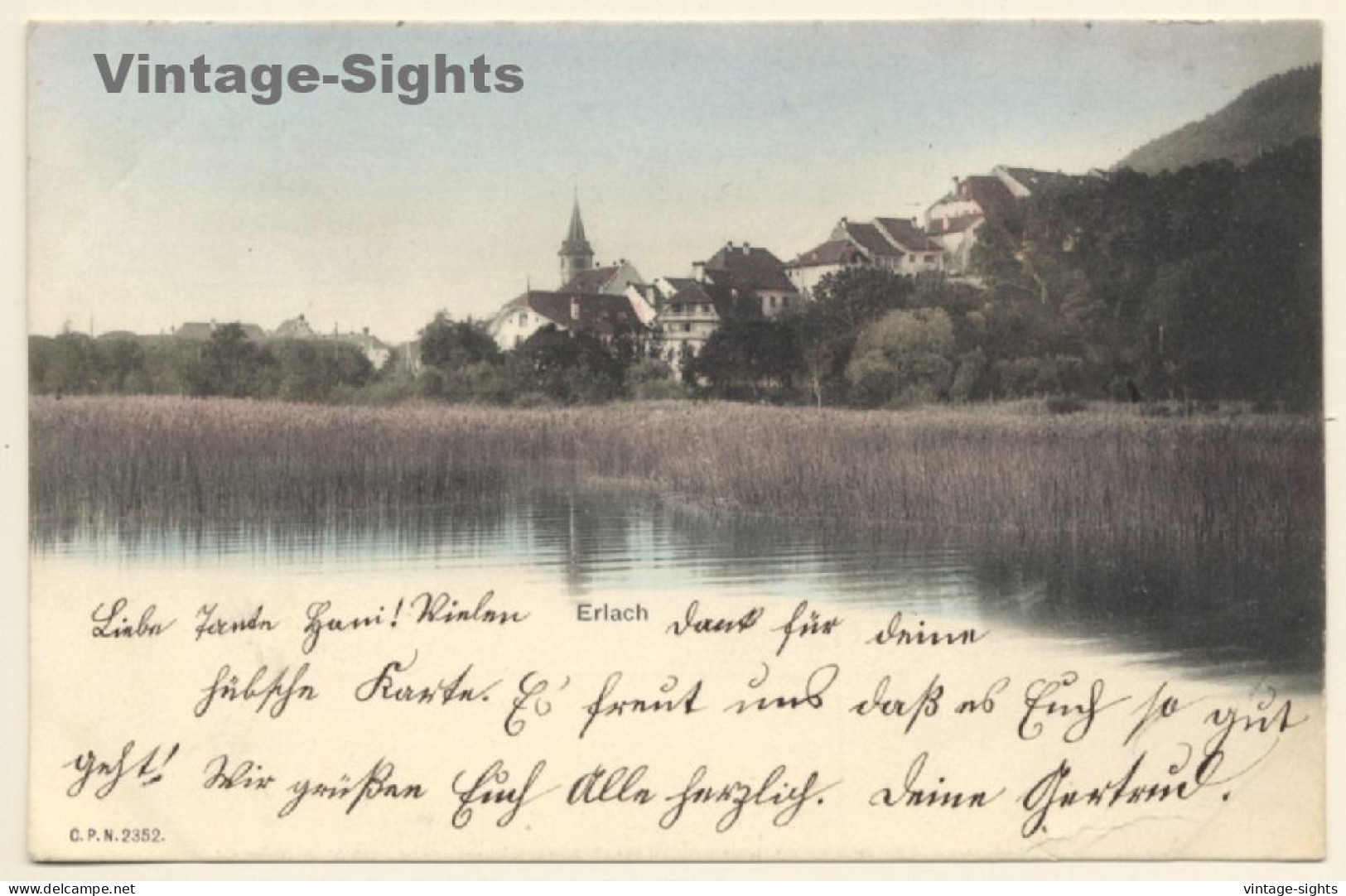 Erlach - Cerlier / Switzerland: Partial View (Vintage PC 1904)