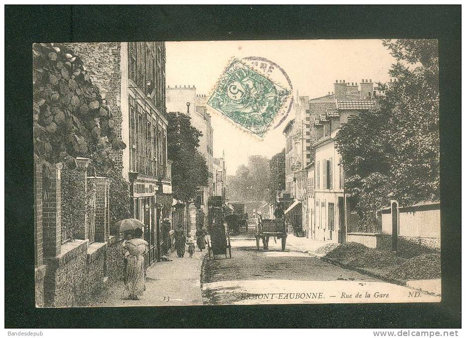 Ermont - Eaubonne (95) - Rue de La Gare ( animée attelage ND Phot 13)