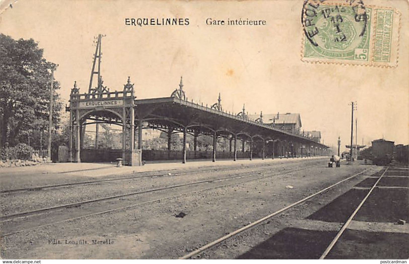 ERQUELINNES (Hainaut) Gare intérieure - Ed. Longfils