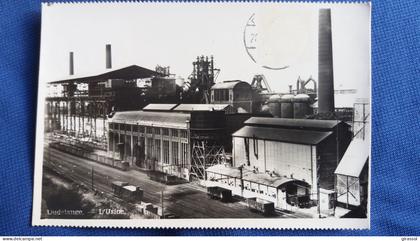 CPA DUDELANGE L USINE 1934 TIMBRE ENLEVE LUXEMBOURG