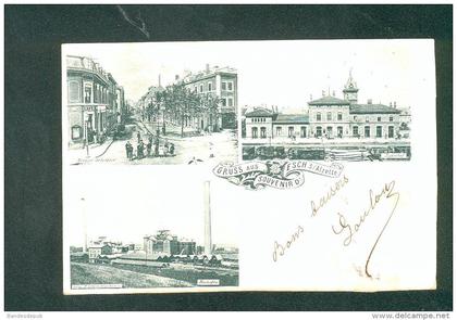 Luxembourg - Gruss aus Souvenir de Esch sur Alzette ( multivues dont animée gare avenue de la Gare hauts fourneaux )