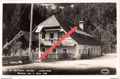 AK Loiblpass Ljubelj Gasthaus Deutsch Peter Tschauko Koca na Ljubelju a Unterloibl Podljubelj Ferlach Trzic Neumarktl