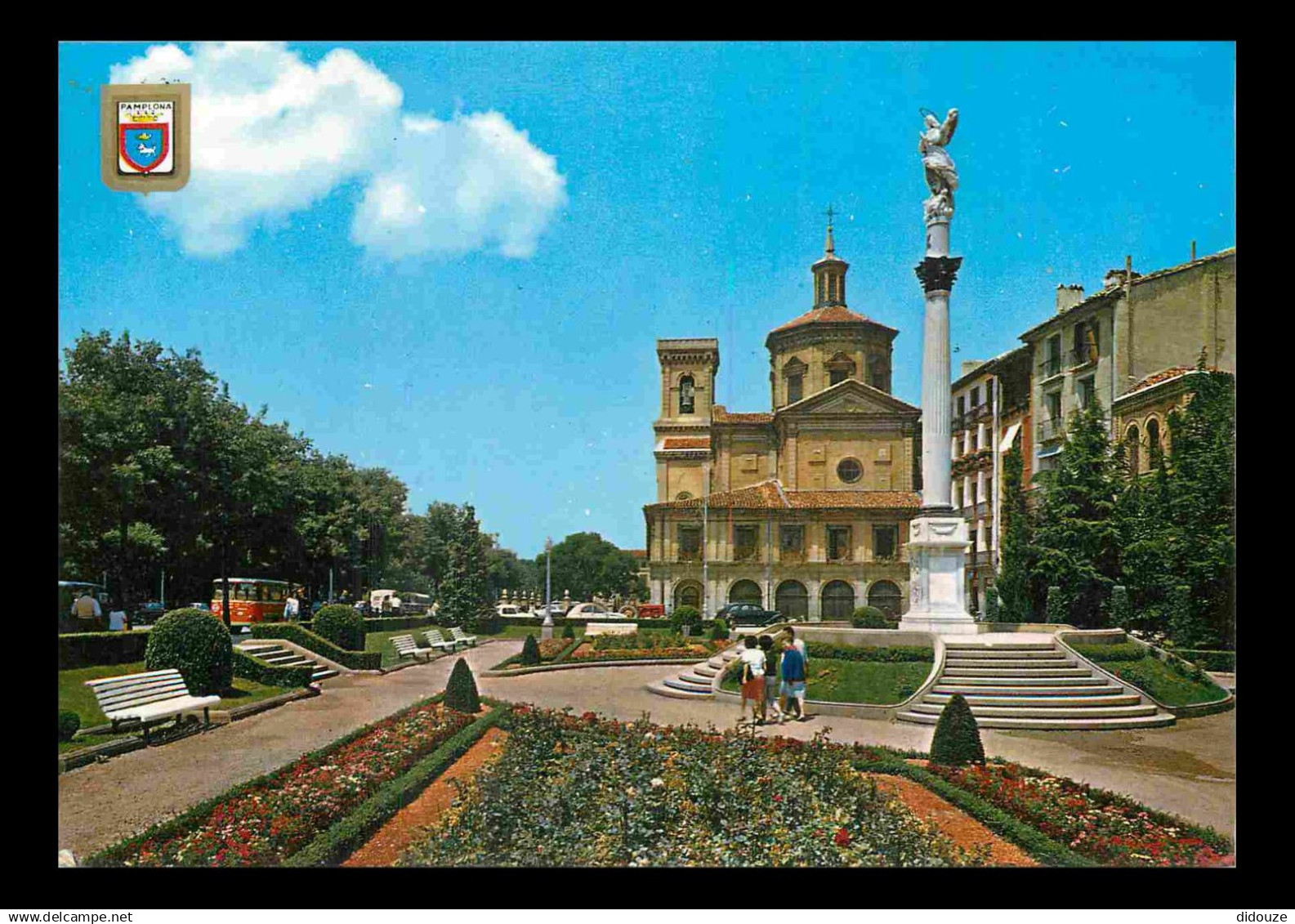 Espagne - Espana - Navarra - Pamplona - Monumento a la Inmaculada y Parroquia de San Lorenzo - Monument a l'Inmaculée et