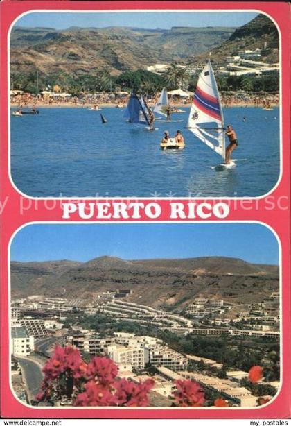 72505339 Puerto Rico Gran Canaria Gesamtansicht Surfer Puerto Rico Gran Canaria