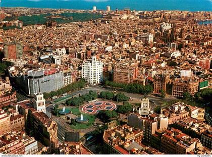 Barcelona Cataluna Plaza de Cataluna Fliegeraufnahme