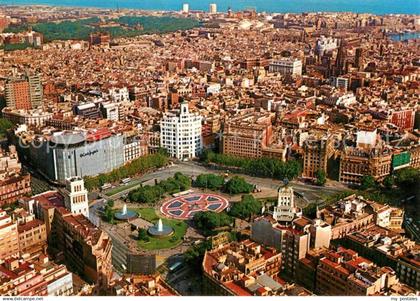 Barcelona Cataluna Plaza de Cataluna Fliegeraufnahme