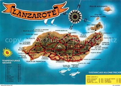 Lanzarote Kanarische Inseln Lageplan