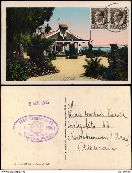 Postales Huelva Punta del Sebó 1935