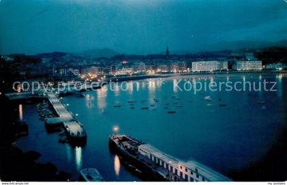 San Sebastian  Pais Vasco ES Panorama Nacht