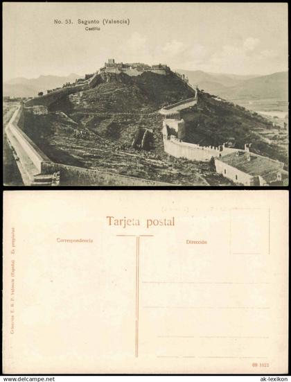 Valencia València Umland-Ansicht Sagunto (Valencia) Castillo 1910