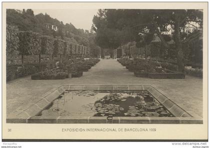 Barcelona Jardines Laribal old unused postcard Exposicion Internacional de Barcelona 1929 bb151020