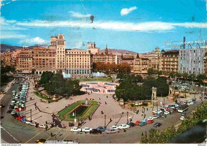 Espagne - Espana - Cataluna - Barcelona - Plaza Cataluna - immeubles - architecture - Automobiles - CPM - Etat pli visib