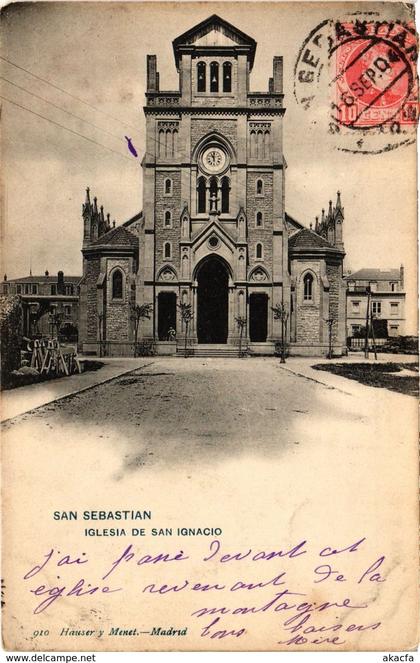 CPA Espagne SAN SEBASTIAN - Iglesia de San Ignacio (304764)