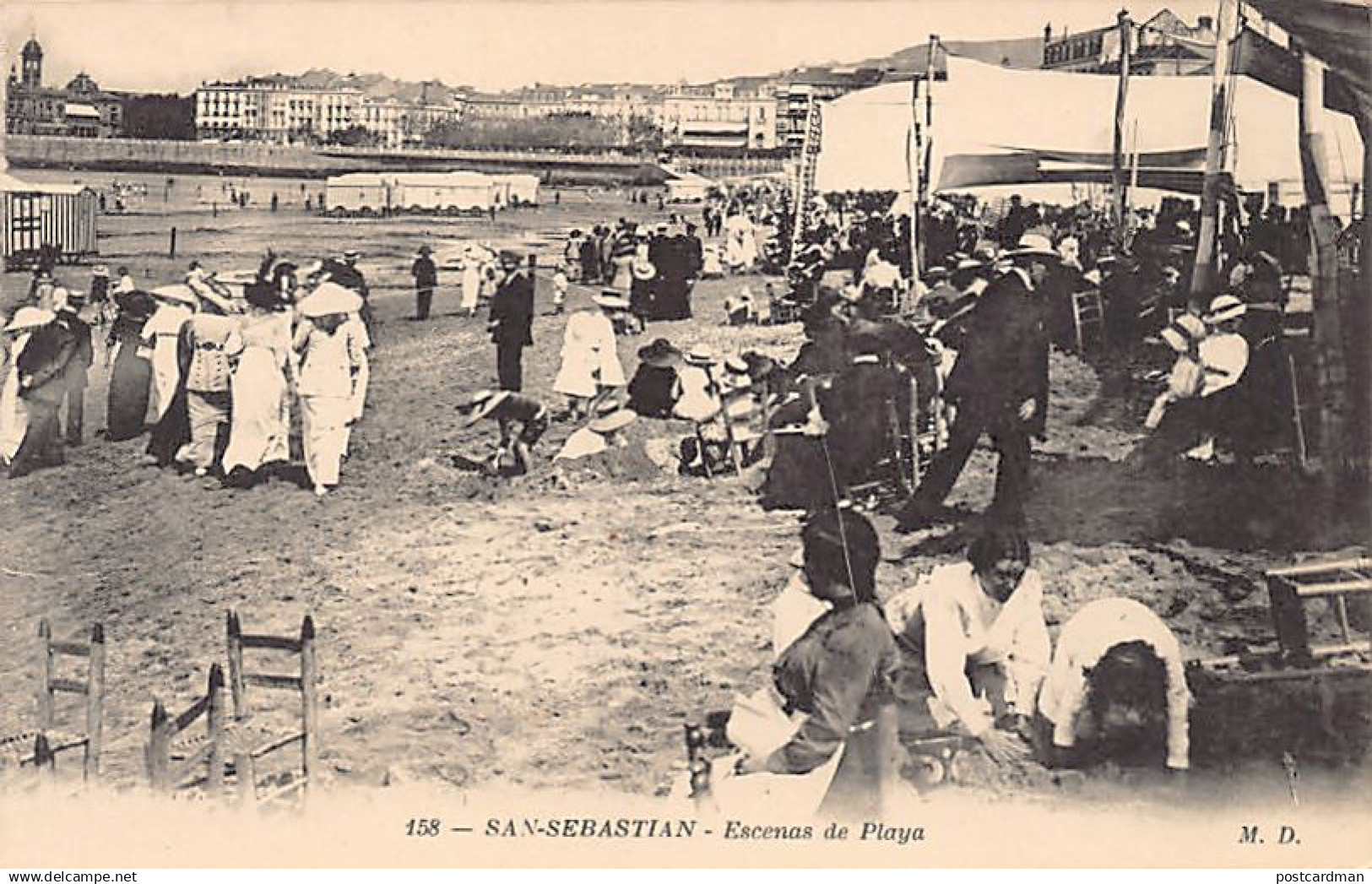 España - SAN SEBASTIÁN Guipúzcoa - Escenas de Playa - Ed. M. D. 158