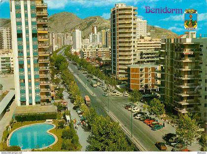 Espagne - Espana - Comunidad Valenciana - Benidorm - Avenida Del Mediterraneo - immeubles - architecture - Automobiles -