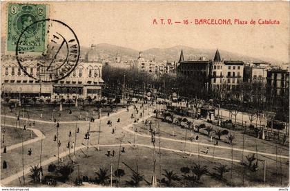 CPA Espagne BARCELONA - Plaza de Cataluna (303889)