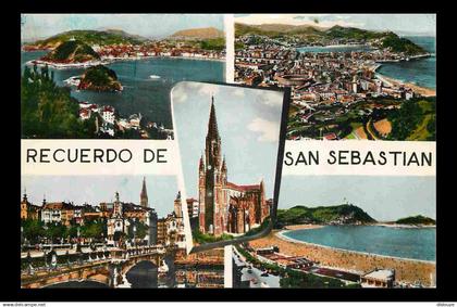 Espagne - Espana - Pais Vasco - San Sebastian - Multivues - CPSM format CPA - Voir Scans Recto-Verso