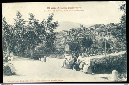 cpa d' Espagne El Alto Aragon pintoresco , Villa de Boltana , vista desde la carretera    ......  Huesca     MAI24-02