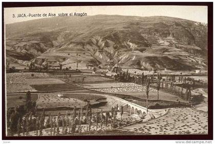 Cpa Espagne Jaca --  Puente de Aisa sobre el Aragon  A39