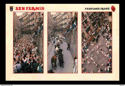 Espagne - Espana - Navarra - Pamplona - Multivues - Sanfermines - San Fermin - CPM - Voir Scans Recto-Verso