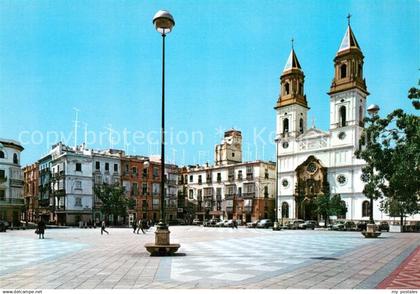 Cadiz Andalucia Andalucia Plaza de Jose A Primo de Rivera e Iglesia de San Anton