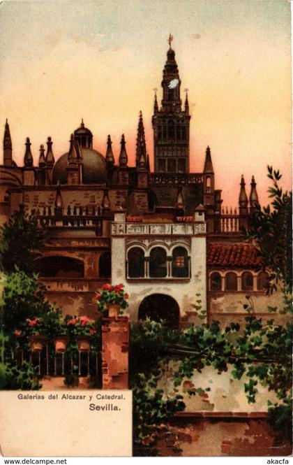 CPA Espagne Sevilla - Galerias del Alcazar y Catedral (281985)