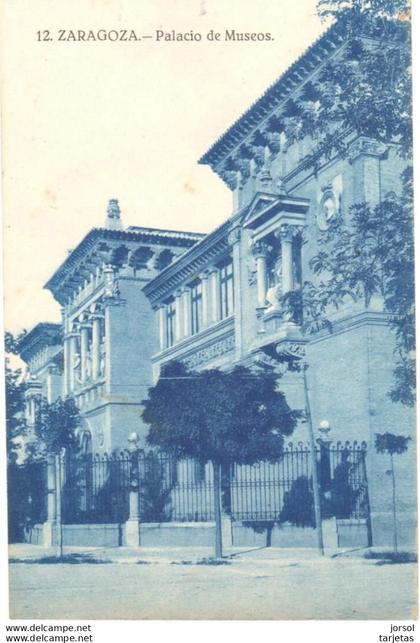 POSTAL   ZARAGOZA  -ESPAÑA  - PALACIO DE MUSEOS