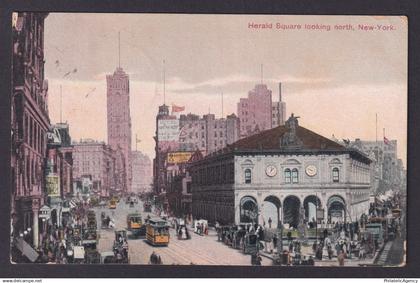 Postcard, United States, New York City NY, Herald Square looking north