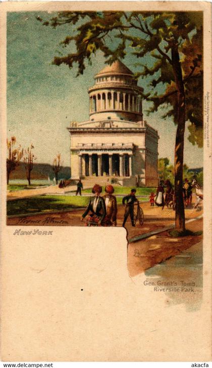 PC CPA US, NY, NEW YORK, RIVERSIDE PARK, VINTAGE LITHO POSTCARD (b6423)